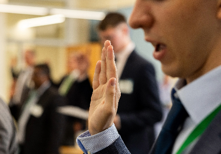 Image of a Wilmington UNiversity Professional Development Event with students